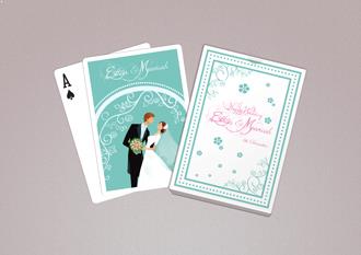 wedding custom playing cards